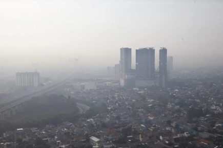 Pollluted Industrial City of Jakarta, Indonesia.