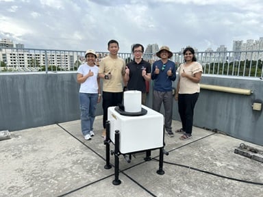 Setting up second LIDAR unit at RGS rooftop