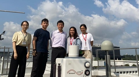 Research Team with Prof. Steve during first LiDAR set-up