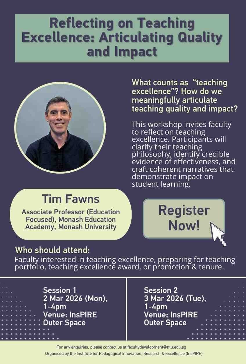 Reflecting on Teaching Excellence Articulating Quality and Impact