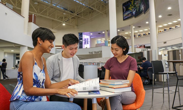 Students - Studying in corridor