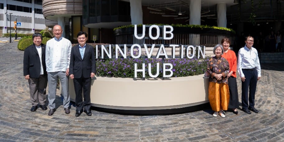 Media 2 - Group Photo outside the UOB Innovation Hub mobile