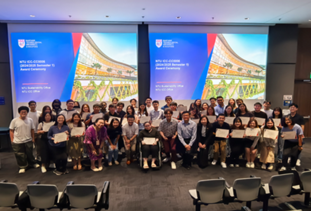 Group Project Awards: Top projects can be awarded with certificates and cash prizes to recognise and encourage students to produce higher quality work. Sustainability Office (NTU) is the sponsor for the awards and prizes. $3000 per semester (Award Ceremony - Image Above)