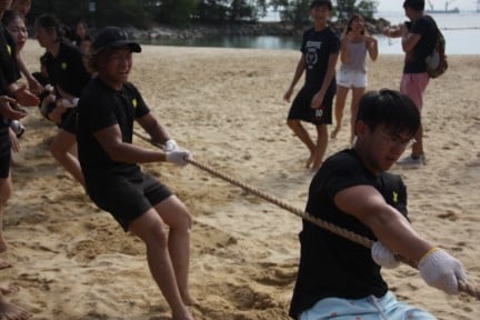 LKCMedicine students at Freshmen Orientation camp 2019
