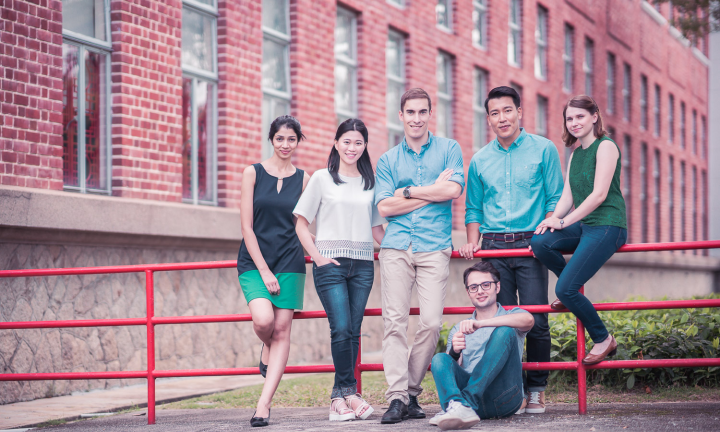 A group of students posing for a shot