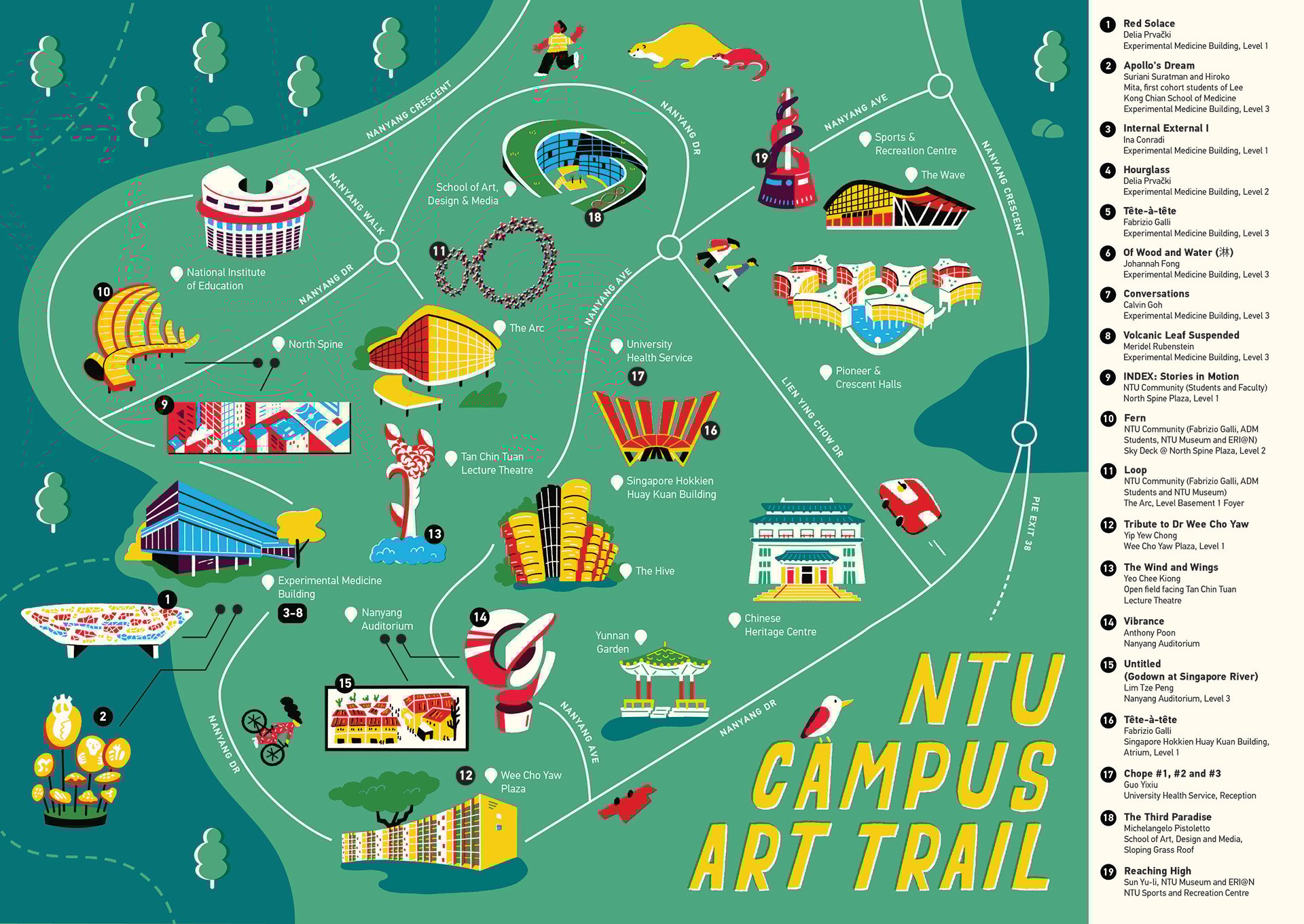 NTU Campus Art Trail Map