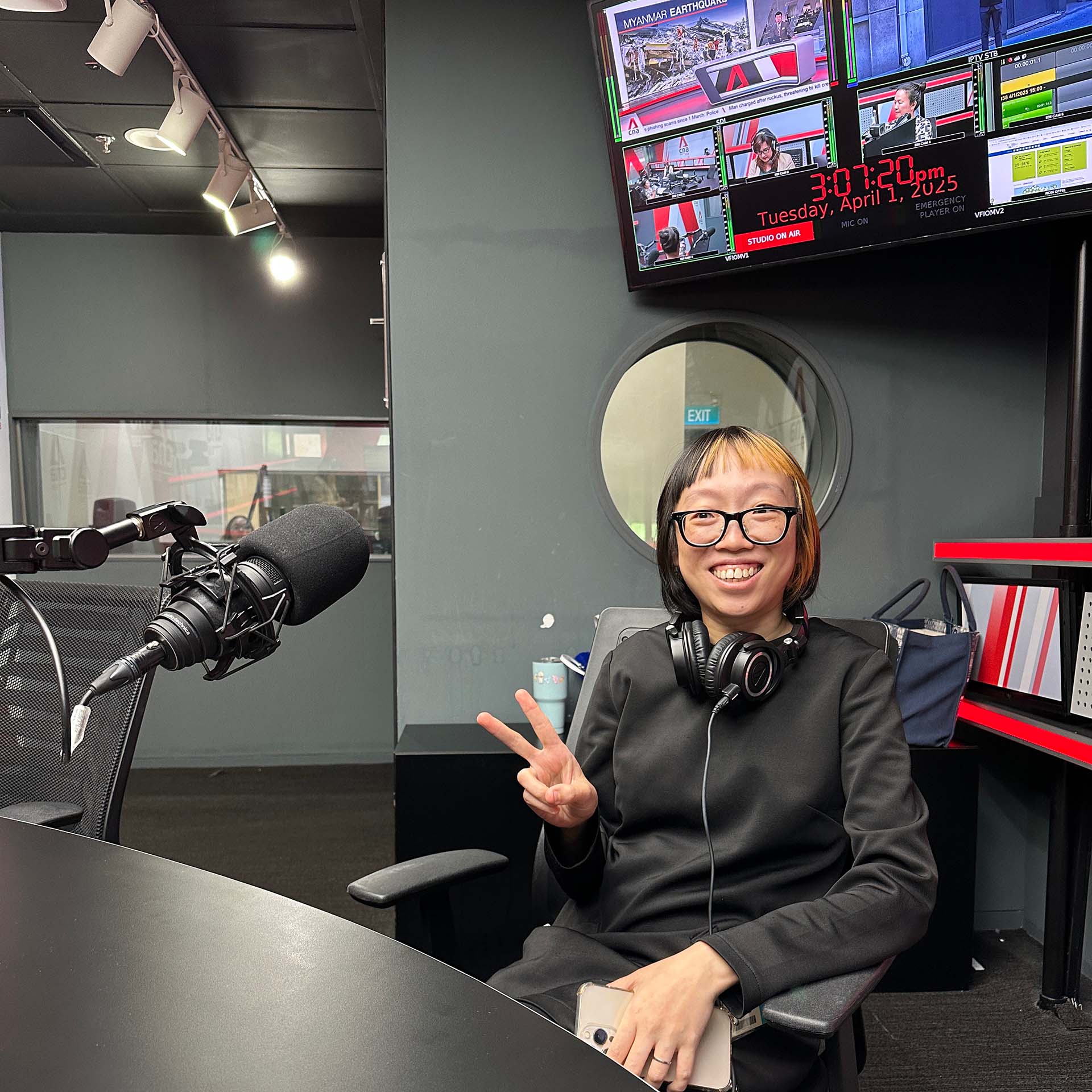 Debbie Ding in the CNA938 studio