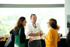 Opening reception: Debbie Ding with guests