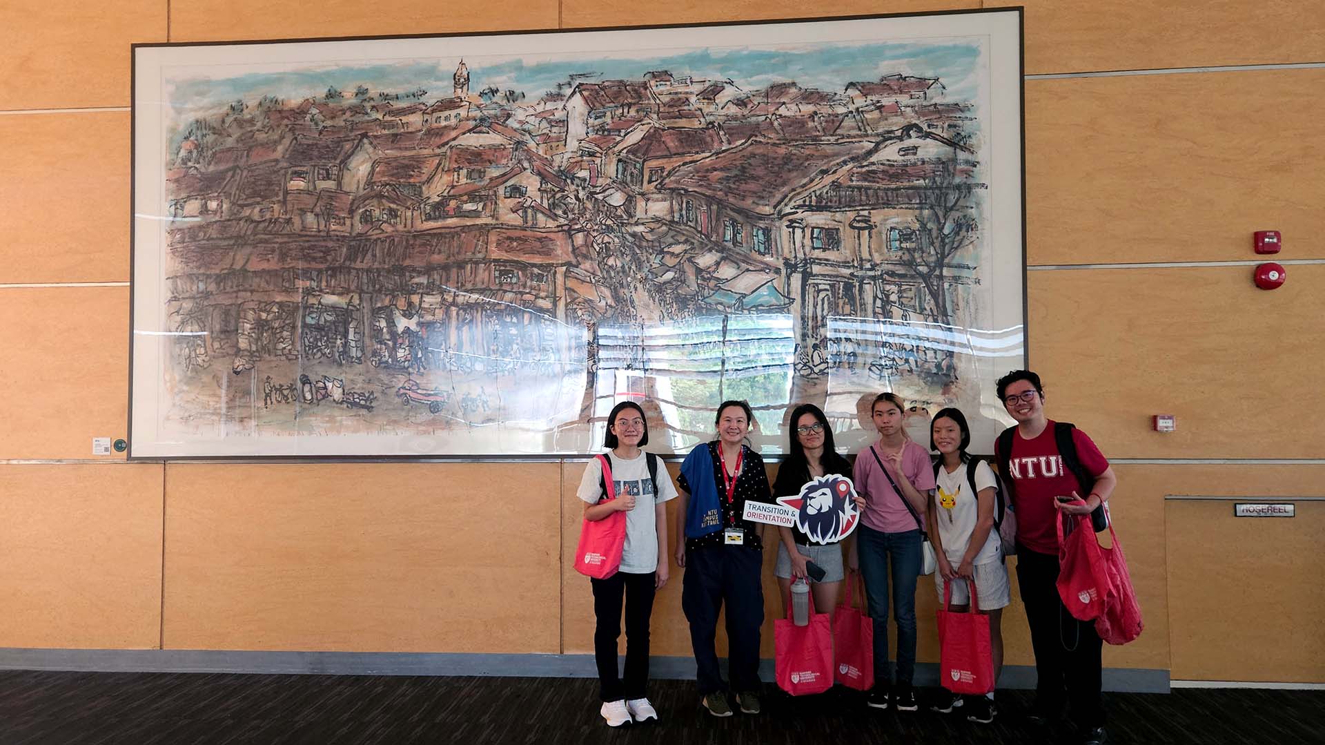 Campus Art Trail guided art walk - group photo