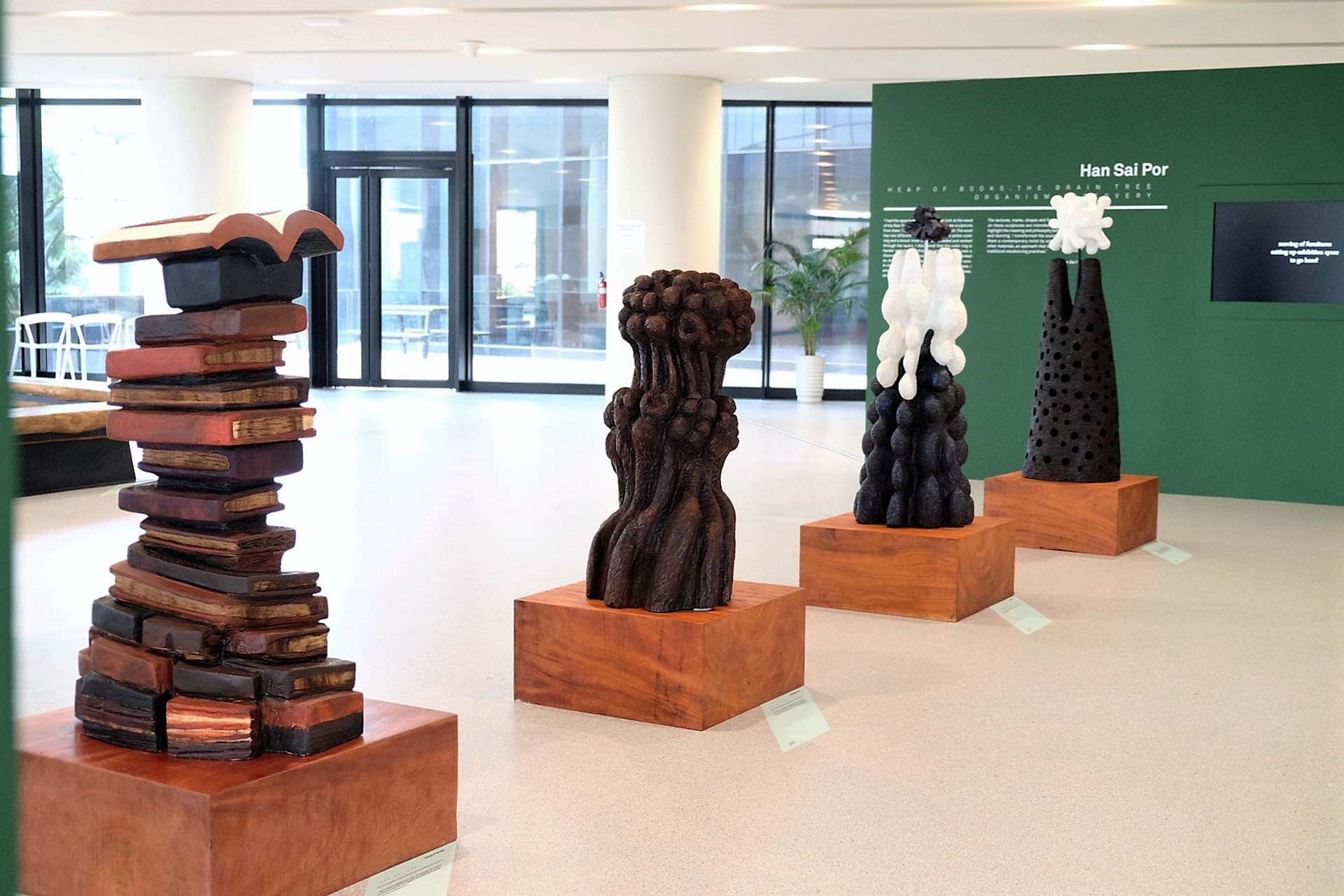 Han Sai Por sculptures at NTU Trees: Upcycled exhibition