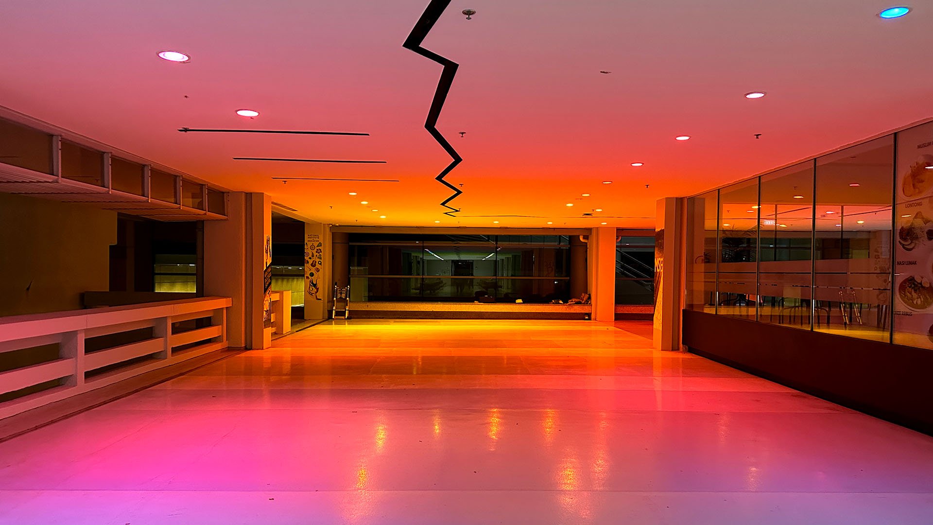 Very Momentary Exhibition NTU walking from south spine