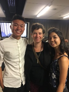 Bryan and Esther with Prof Vicky Funari