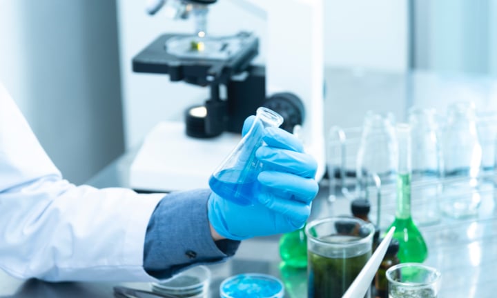 Laboratory beaker and test tube