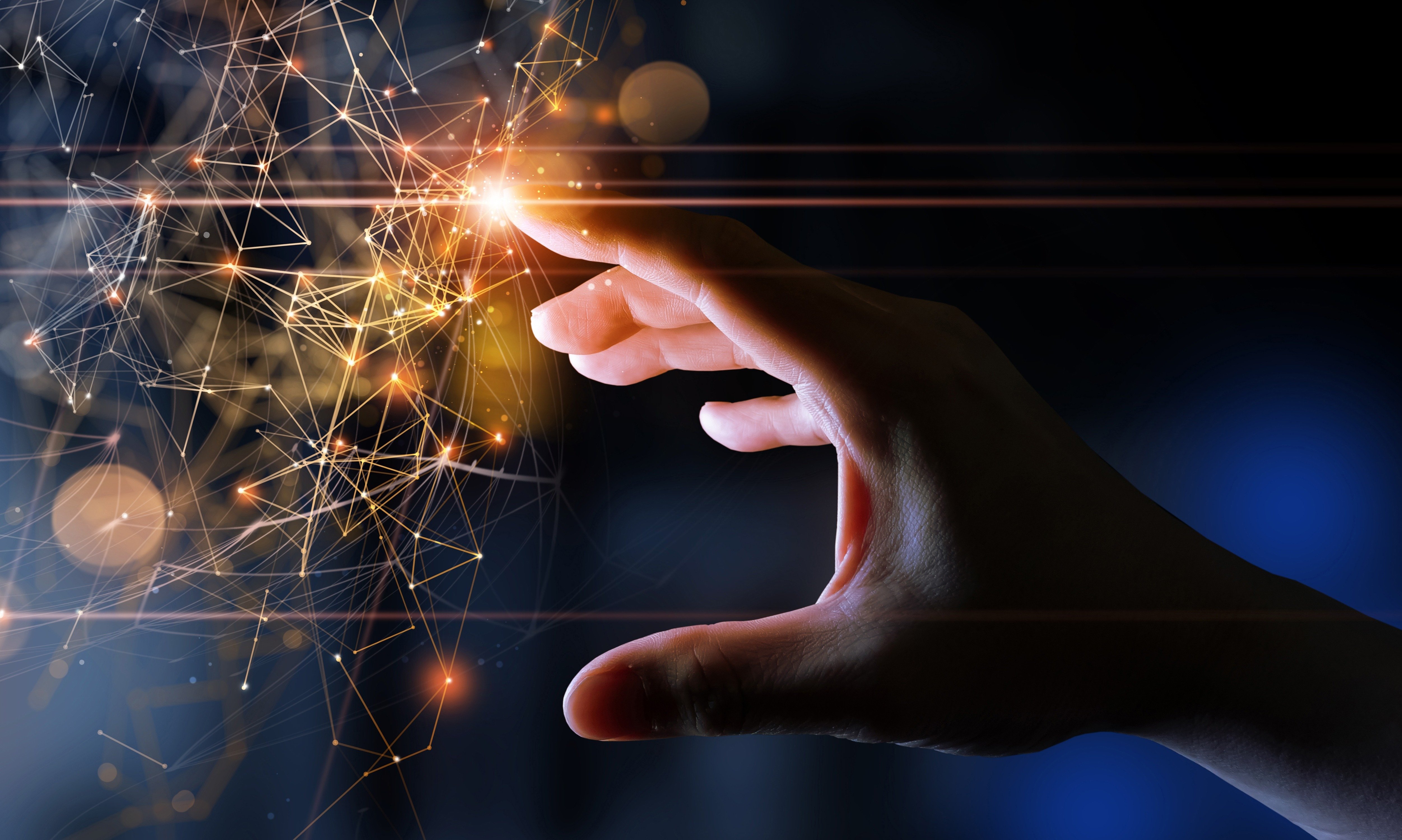 Finger illuminating tech web