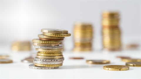 Concept of growing financial investment with copy space.