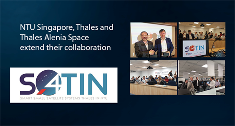 ​NTU Singapore, Thales and Thales Alenia Space extend their collaboration in Small Satellites