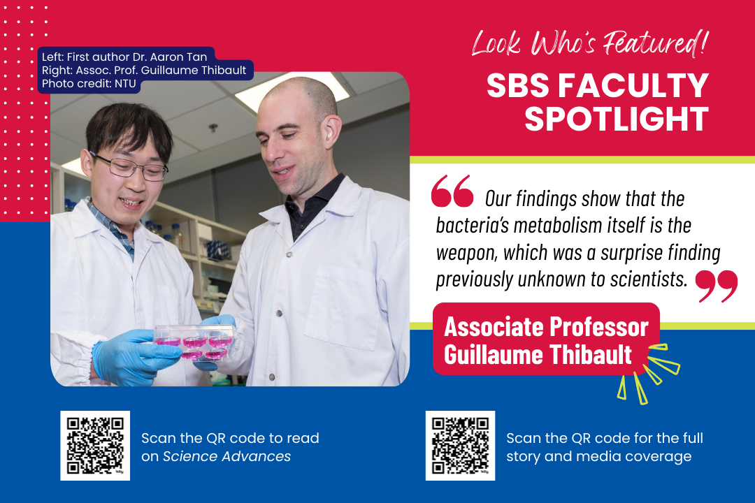 SBS Faculty Spotlight_Prof Guillaume Thibault and First Author Dr Aaron Tan on Science Advances and Media News