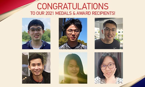 Photo of 2021 medals & award recipients.