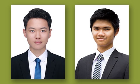 Passport size photo of 2 awardees - Mr Jiang Liming and Mr Nguyen Xuan Phi.