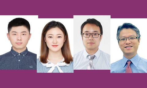 Photo of 1 female and 3 male conference authors.