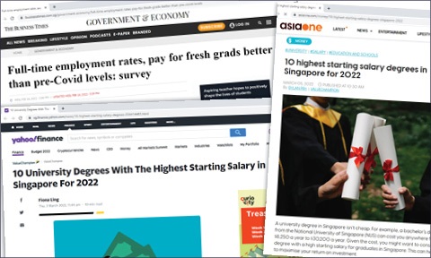 Collage of online news headlines.