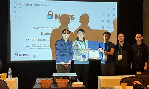 Thumbnail image of postgrads received Distinguished Paper Award.