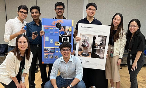 Thumbnail photo of a team of students, including Shrivardhan Goenka (Year 3, CSC) and Yajat Gulati (Year 3, CSC) from NTU, has been crowned as Singapore National Runner-up at James Dyson Award.