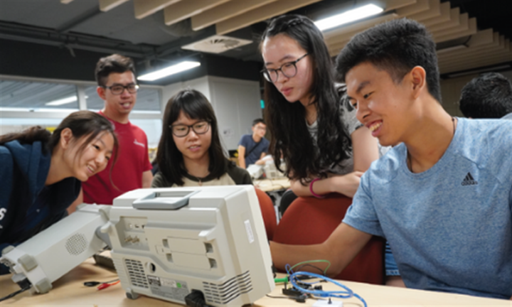 Students working on projects assigned by industry partners