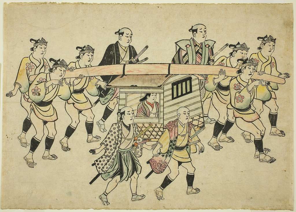 Hishikaa Moronobu. Procession of a Daimyo. Art Institute of Chicago. Public Domain.