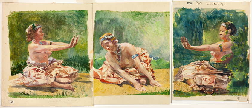 John La Farge, Siva Dance: Triptych of Seated Single Figures, 1890/91. Art Institute of Chicago.