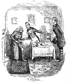 The Aged P. Etching by Frederick William Pailthorpe (1838-1914) from the Robson & Kerslake edition in 1885. (charlesdickenspage.com)