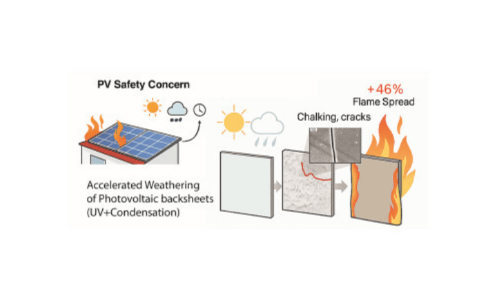 Investigating the fire dynamics of mounted PV weathering effects and material changes