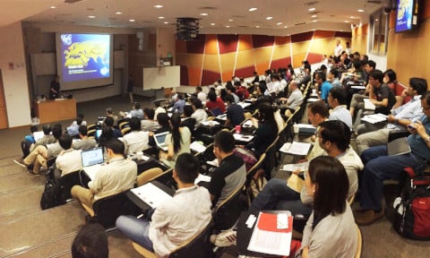 Audience in a seminar room