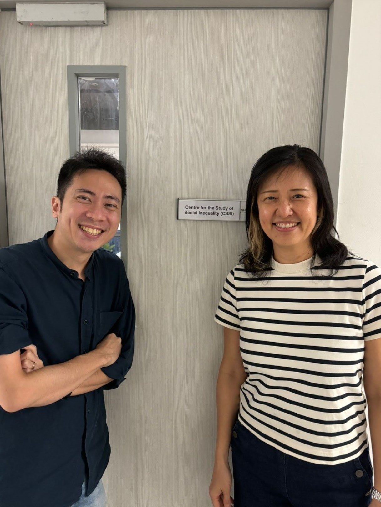 Asst Prof Shannon Ang and Assoc Prof Teo You Yenn at their newly set up office at NTU