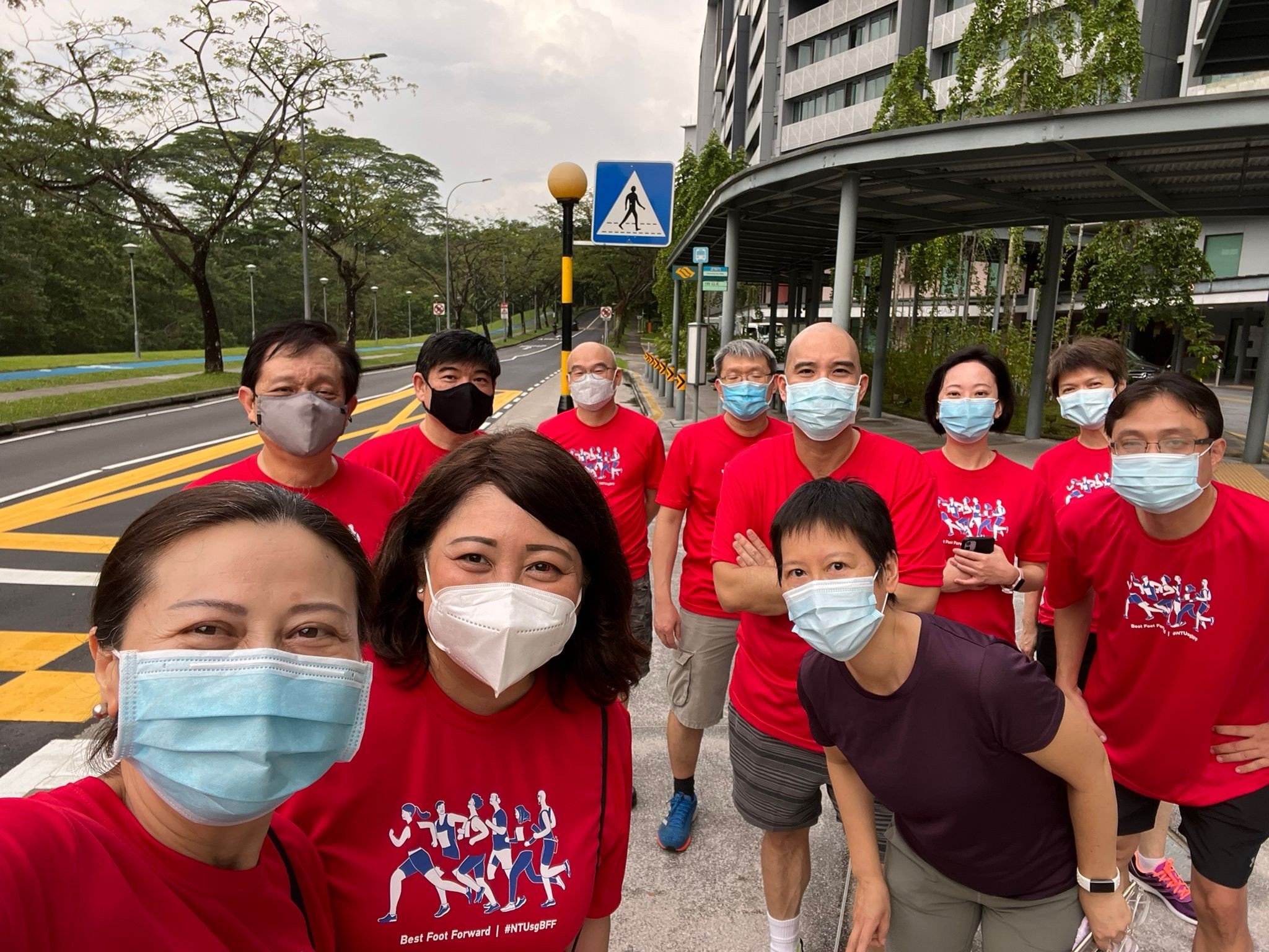 Members of the NTU Admin Council taking part in Best Foot Forward