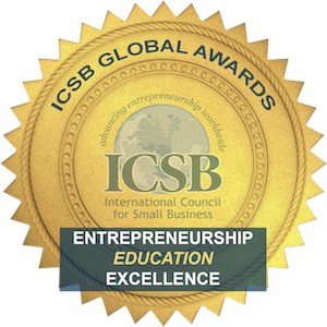 ICSB Global Award for Entrepreneurship Education Excellence 2018 (MSc TIP)