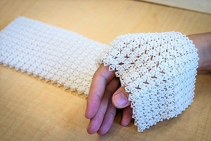 Smart fabric stiffens on demand