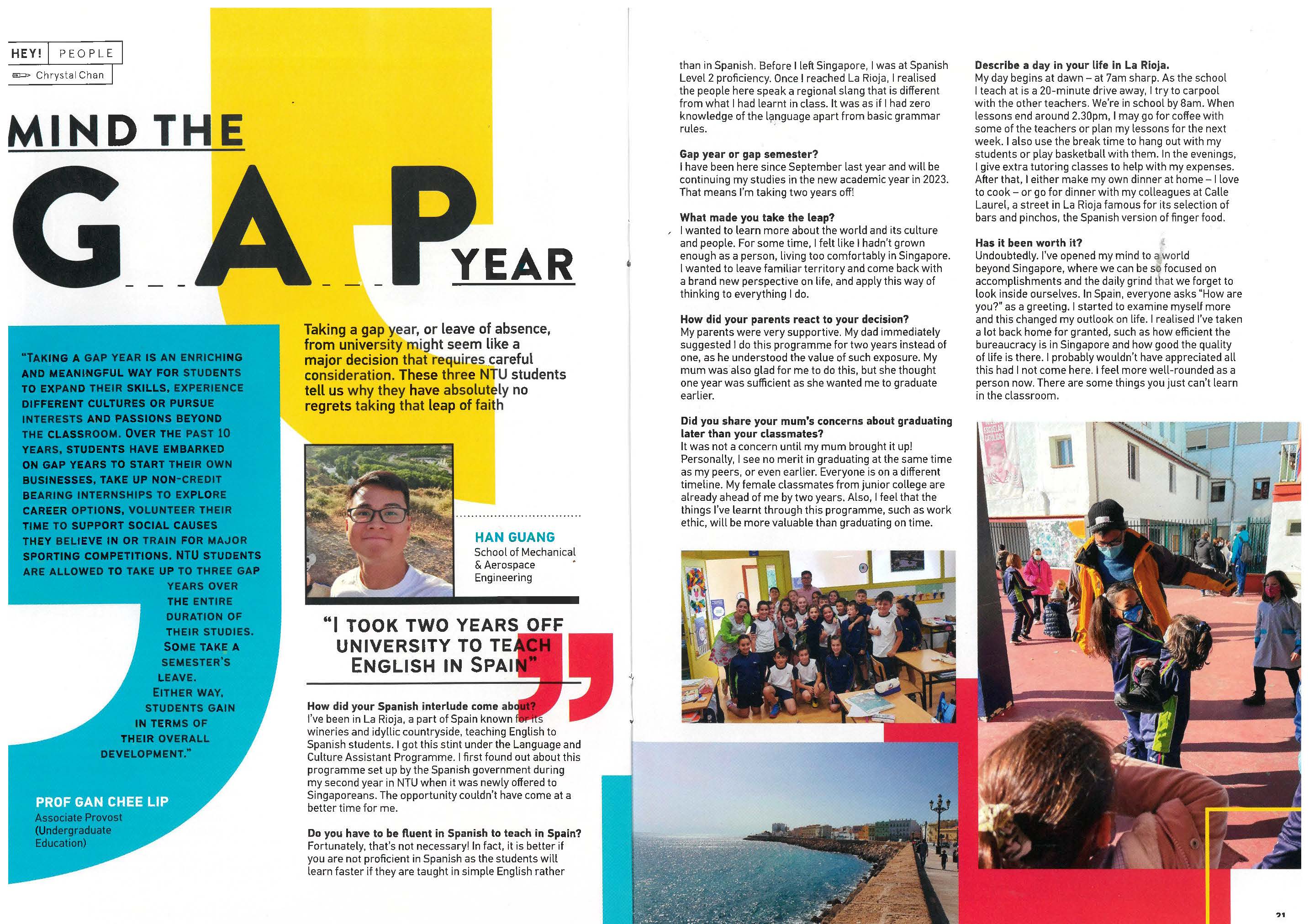 LS5002 student in 2-year gap with the Language and Culture Assistant Programme 