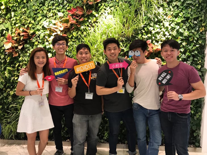 International Trading Programme students posing for a fun group photo