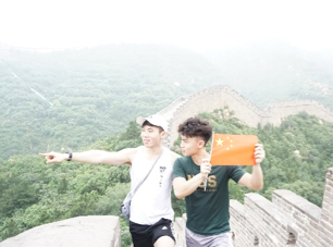 Interns from the Maritime Studies with International Trading Specialisation Programme on the Great Wall of China