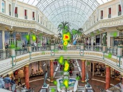 Computer image of eye-tracking results