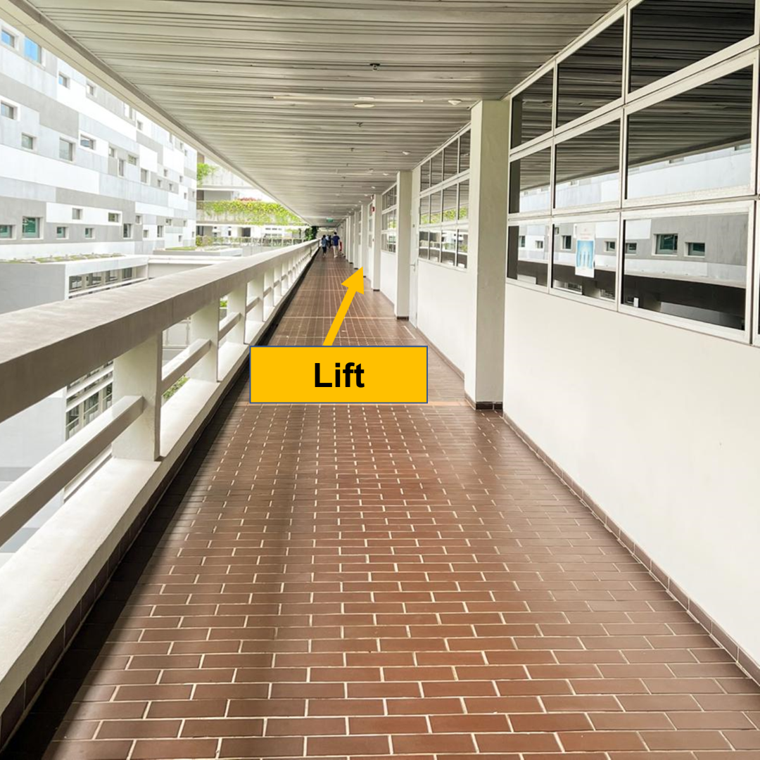 Walking to SCSE lift