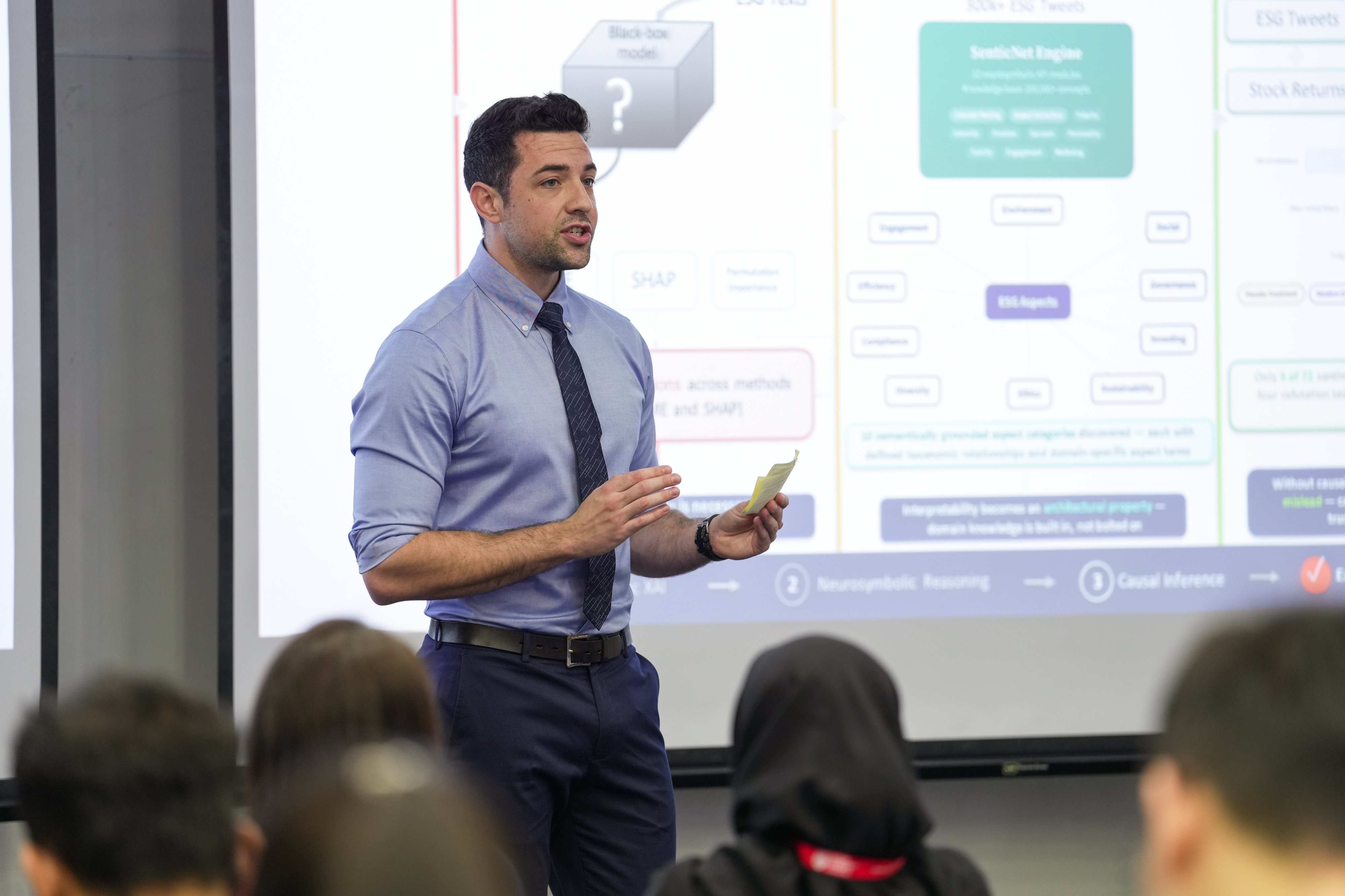 Student presenting at the Student Talk