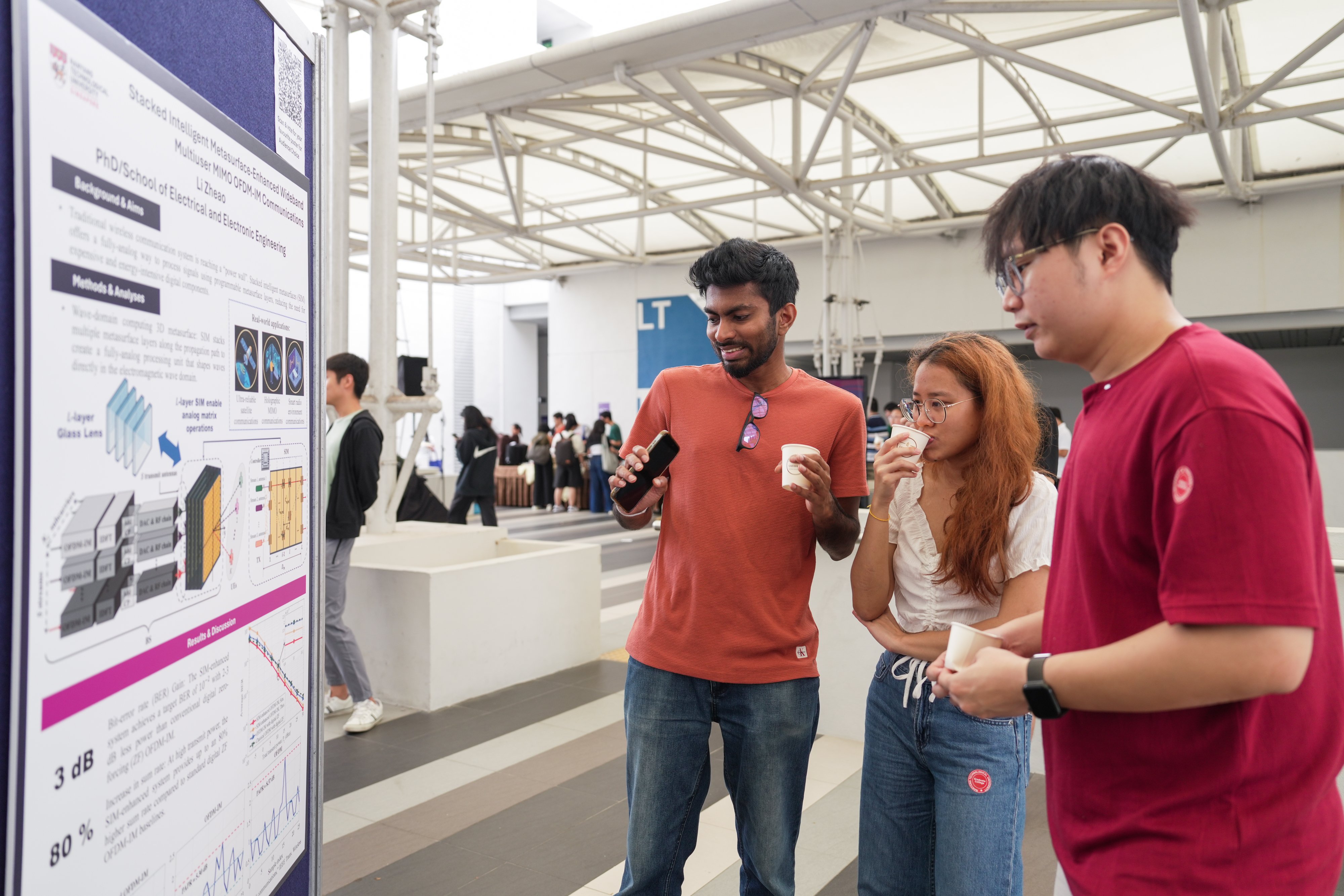 Student viewing at Poster Exhibition