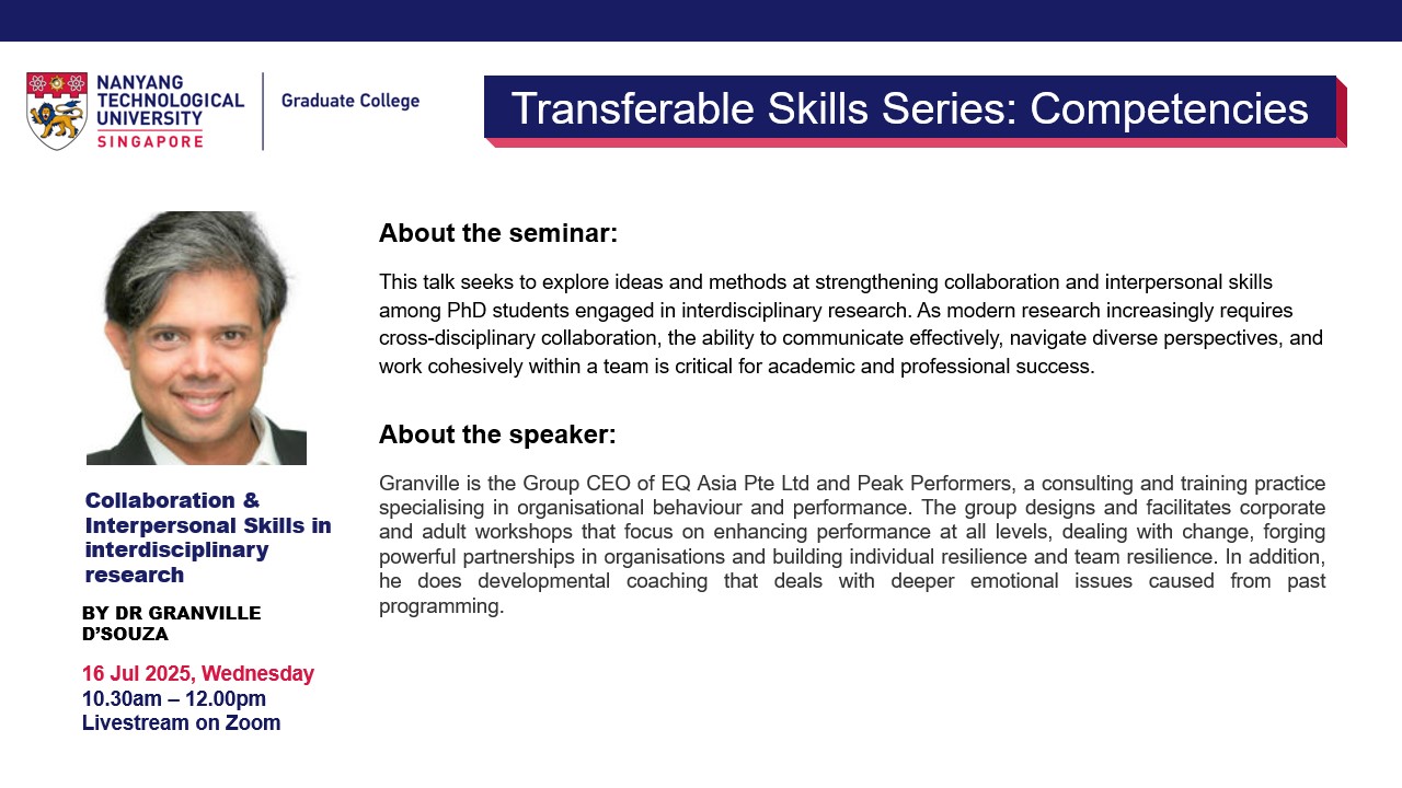 16 Jul Collaboration & Interpersonal Skills in Interdisciplinary Research