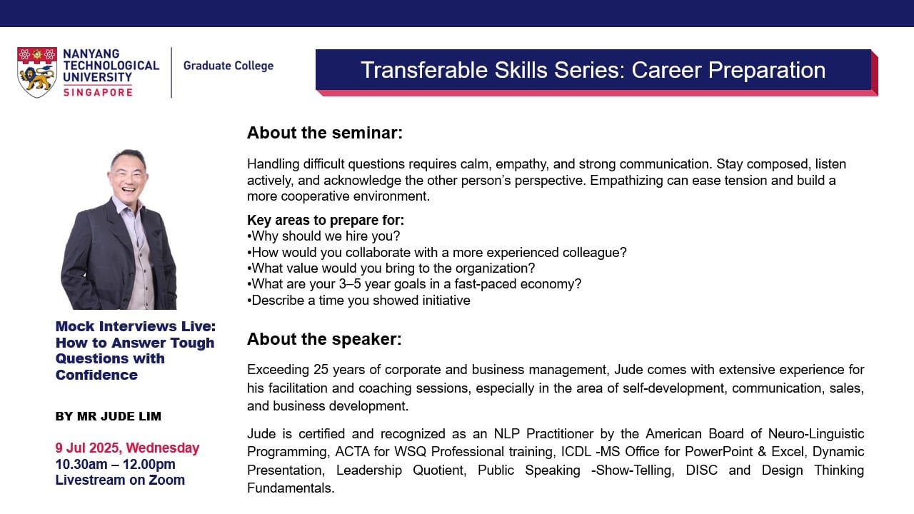 9 Jul Mock Interviews Live: How to Answer Tough Questions with Confidence