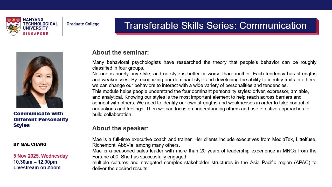 5 Nov Communicate with Different Personality Styles