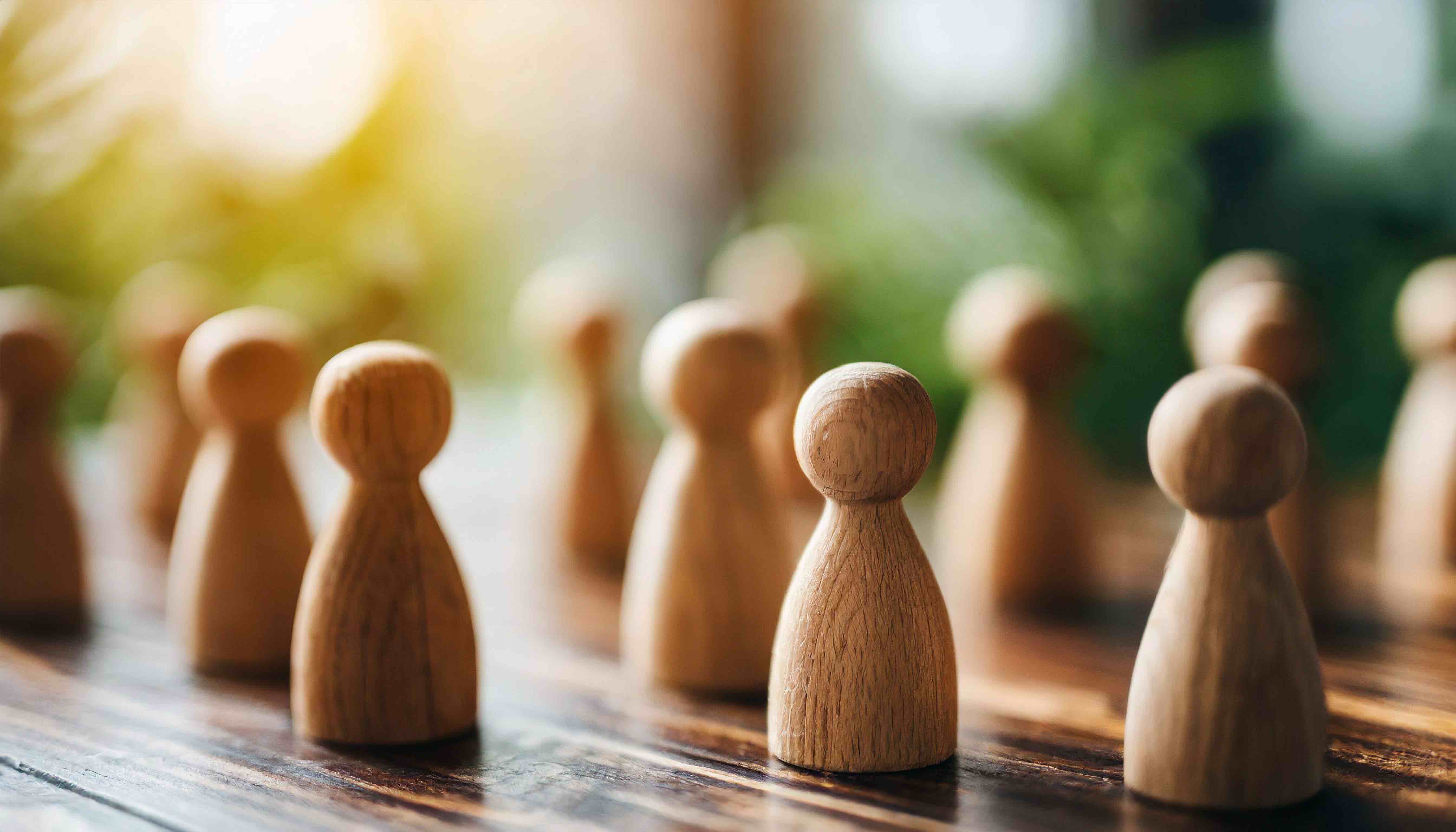 wooden-figure-stands-tall-diverse-group-symbolizing-leadership-unity-influence-col wooden-figure-stands-tall-diverse-group-symbolizing-leadership-unity-influence-col