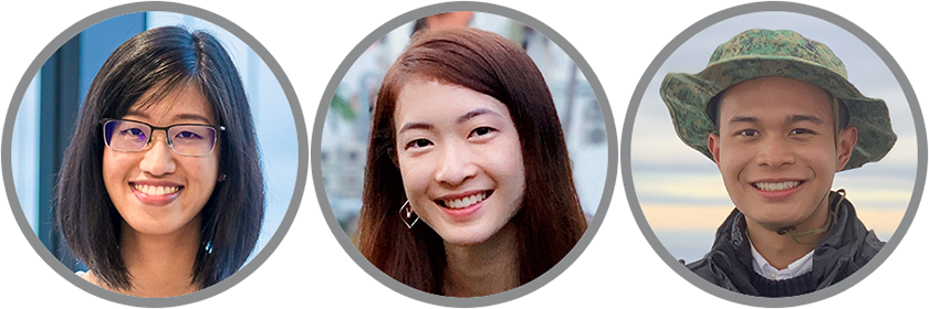 LKCMedicine Seniors (From left to right) Dr Goh Xin Rong, Angeline Aw, Muhammad Danish Bin Massuryono