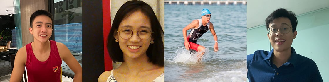 LCMedicine Students (From left to right) Jerry Li Shen Jaffar, Stephanie Chia Shu-En, Nicholas Rachmadi, Muhammad Haziq Bin Rohani